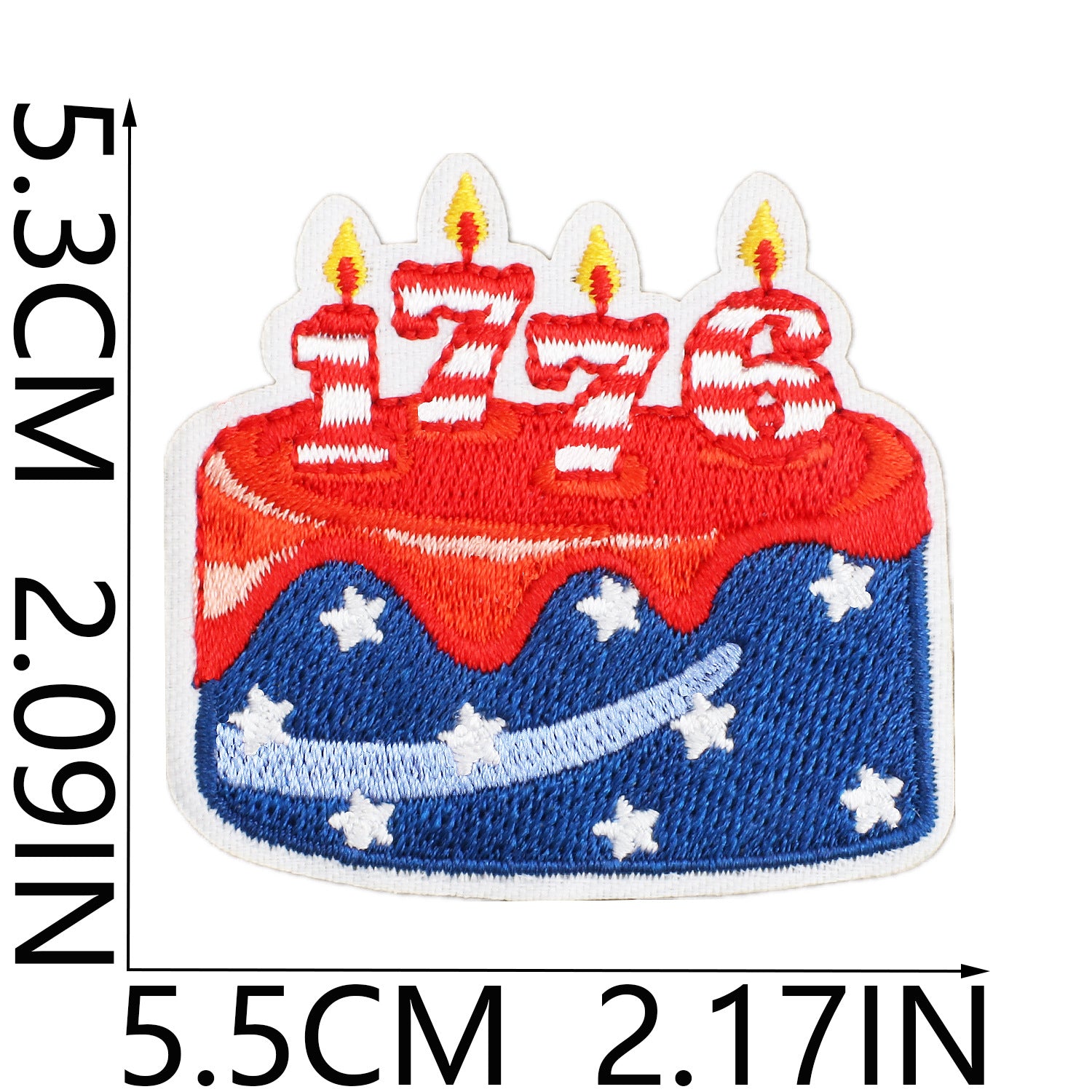 Wholesale Independence Day Flag Torch Patch Bag Embroidery Sticker Eagle